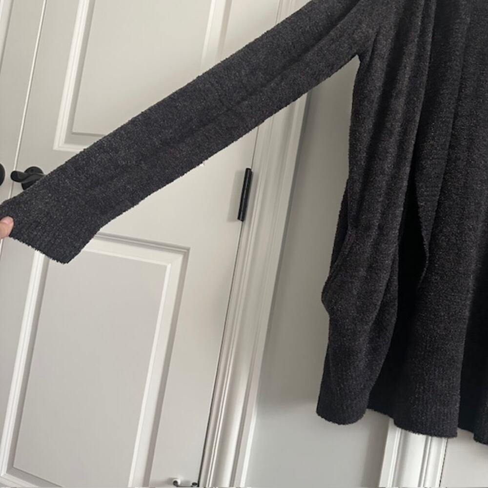 Barefoot Dreams Cozychic Lite Open Cardigan Size: L/XL Carbon Gray - Picture 5 of 10